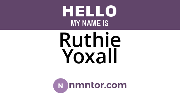 Ruthie Yoxall