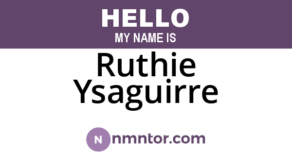 Ruthie Ysaguirre