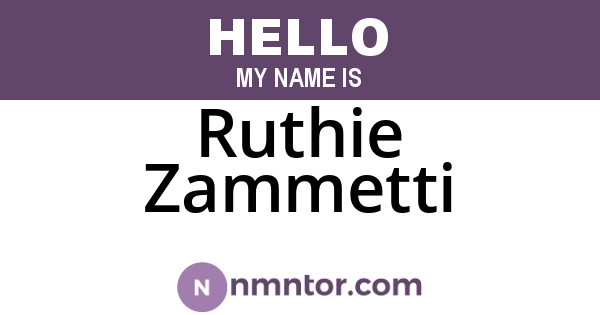 Ruthie Zammetti