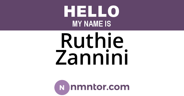 Ruthie Zannini