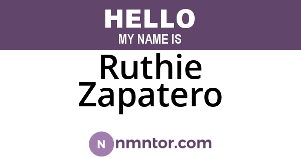 Ruthie Zapatero