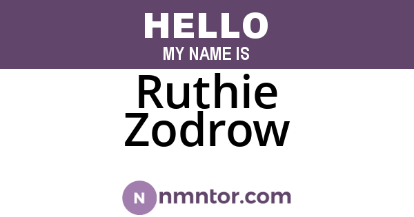 Ruthie Zodrow