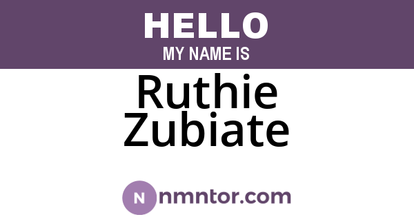 Ruthie Zubiate