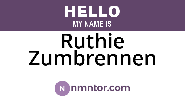Ruthie Zumbrennen