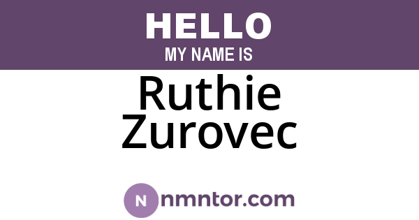 Ruthie Zurovec