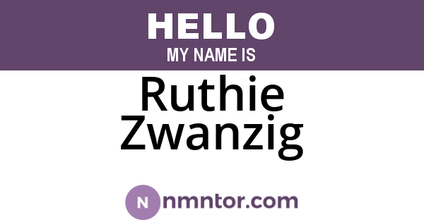 Ruthie Zwanzig