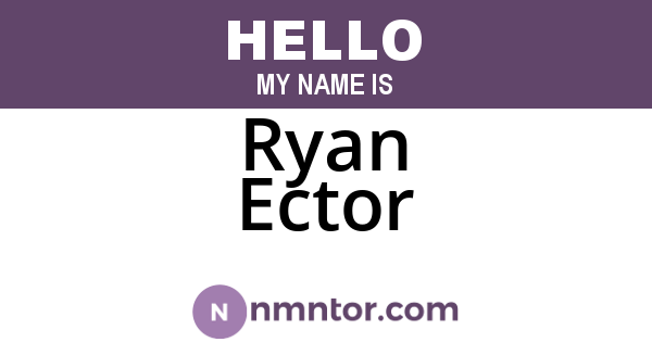 Ryan Ector