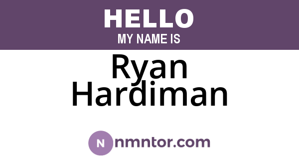 Ryan Hardiman