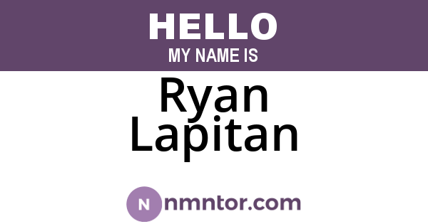 Ryan Lapitan