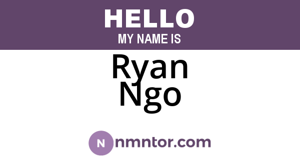 Ryan Ngo
