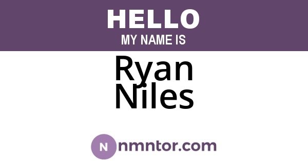 Ryan Niles