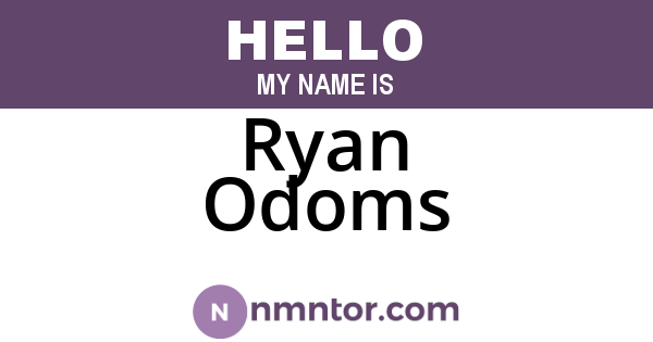 Ryan Odoms