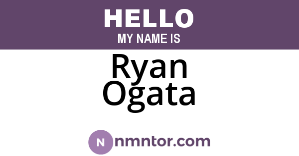 Ryan Ogata