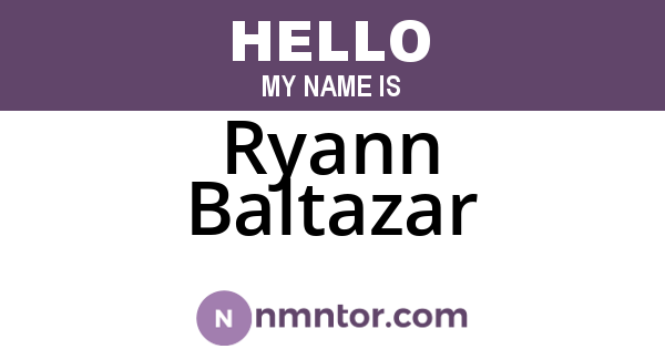 Ryann Baltazar