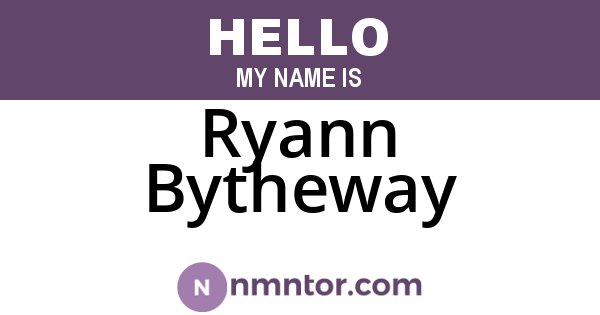 Ryann Bytheway