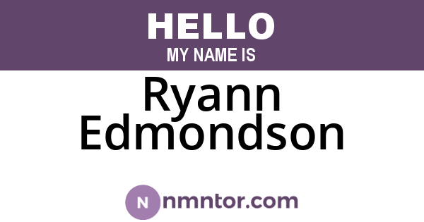 Ryann Edmondson