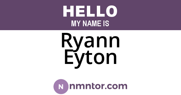 Ryann Eyton