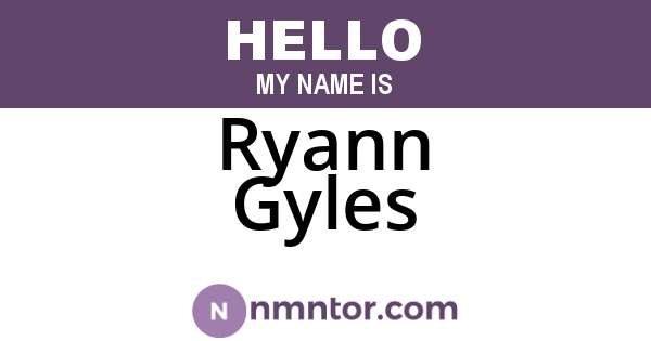 Ryann Gyles