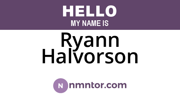 Ryann Halvorson