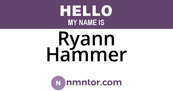 Ryann Hammer