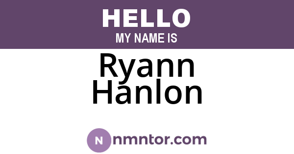 Ryann Hanlon