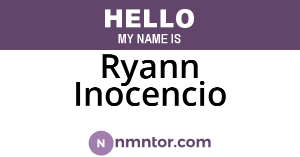 Ryann Inocencio
