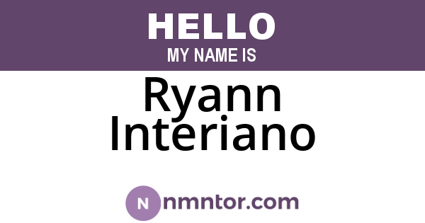 Ryann Interiano