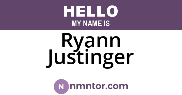 Ryann Justinger