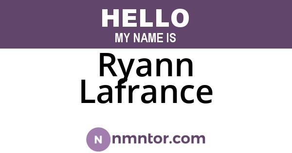 Ryann Lafrance