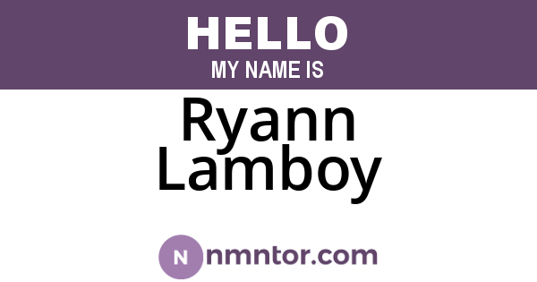Ryann Lamboy