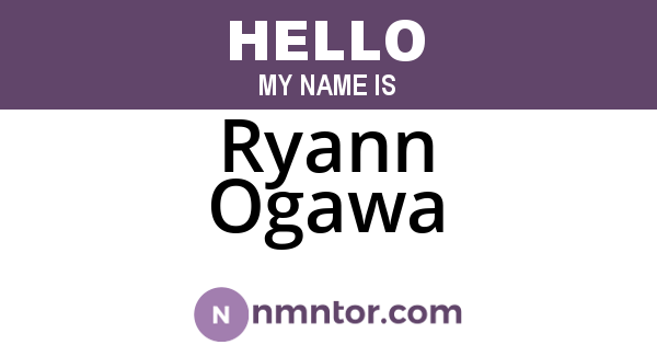 Ryann Ogawa