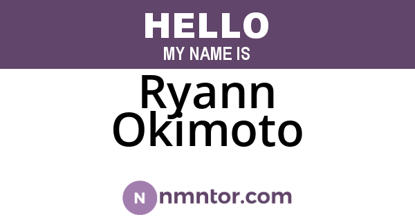 Ryann Okimoto