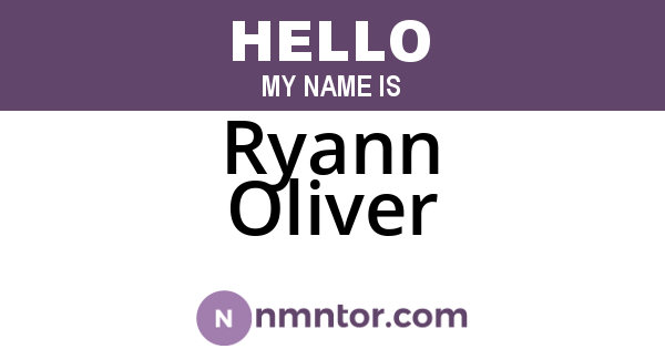 Ryann Oliver