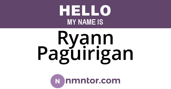 Ryann Paguirigan