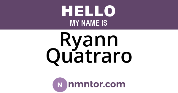 Ryann Quatraro