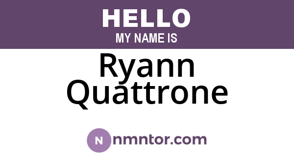 Ryann Quattrone