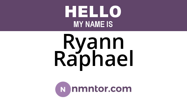 Ryann Raphael