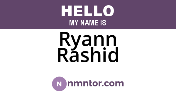 Ryann Rashid