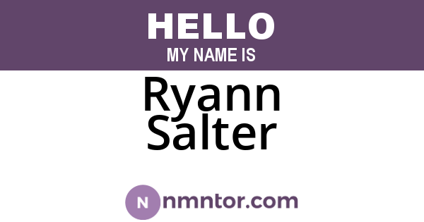Ryann Salter