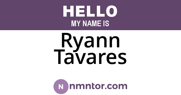 Ryann Tavares