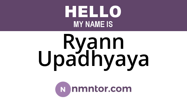 Ryann Upadhyaya