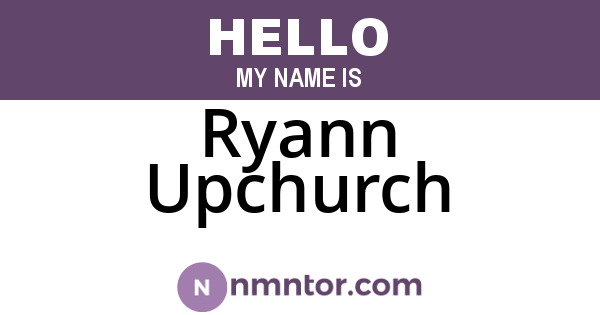 Ryann Upchurch