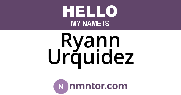 Ryann Urquidez