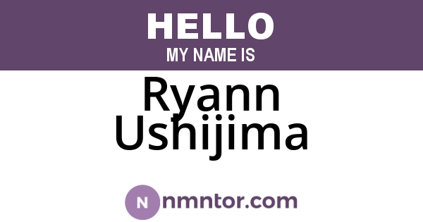 Ryann Ushijima