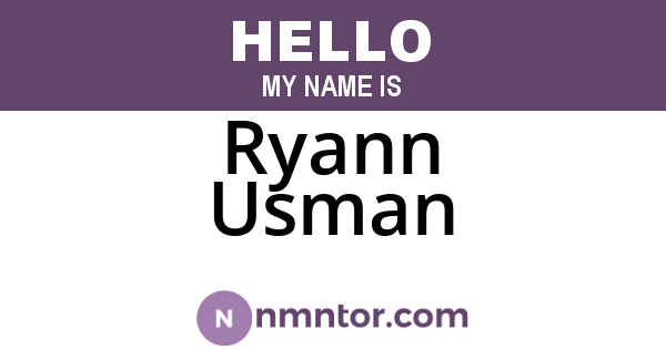Ryann Usman