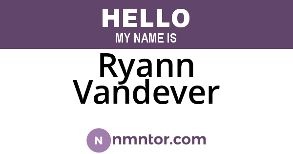 Ryann Vandever