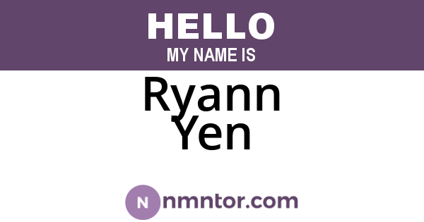 Ryann Yen