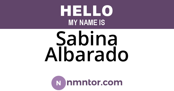 Sabina Albarado