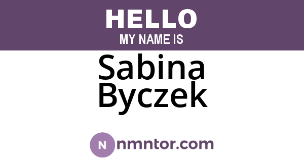 Sabina Byczek