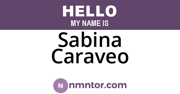 Sabina Caraveo